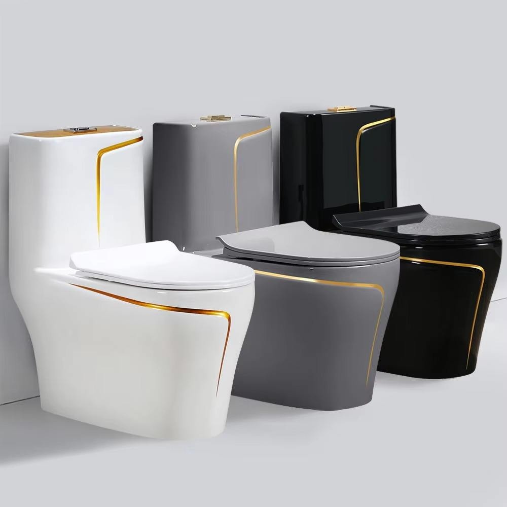 Home Bathroom Ware - Luxury Floor‑Mounted One‑Piece Ceramic Siphonic WC