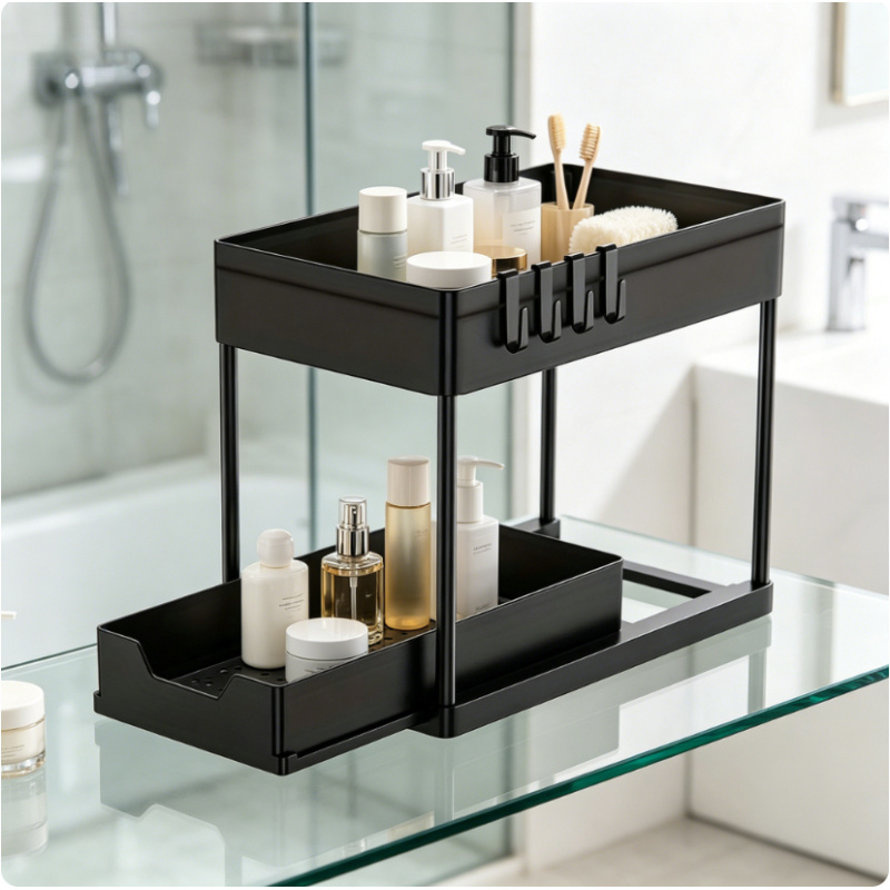 Home Depot Bathroom Sink - 2 Tier Under Sink Sliding Organizer