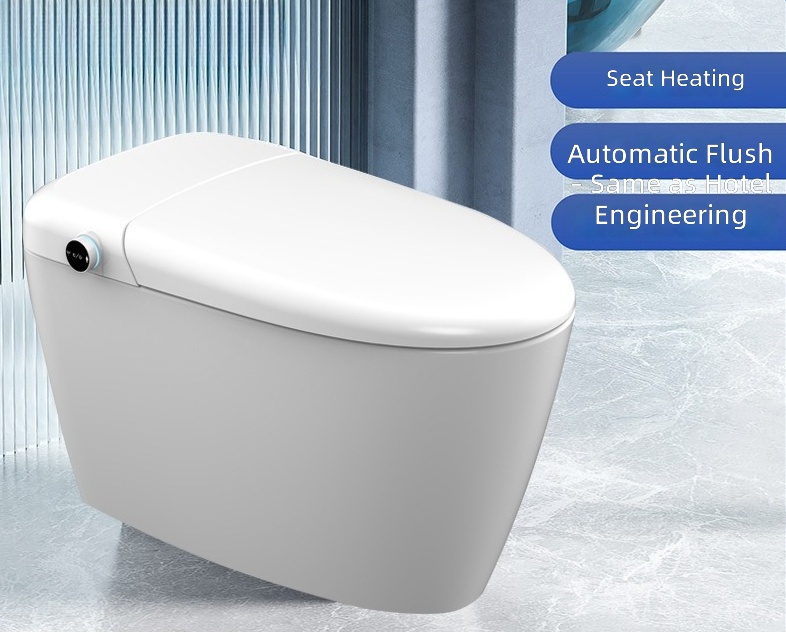 Home Bathroom - Heated Smart Toilet Seat, Automatic Flushing,