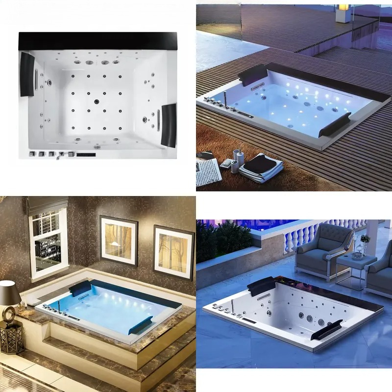 Home Bathroom Jacuzzi Tub - Double Bath Jacuzzi with Digital Control