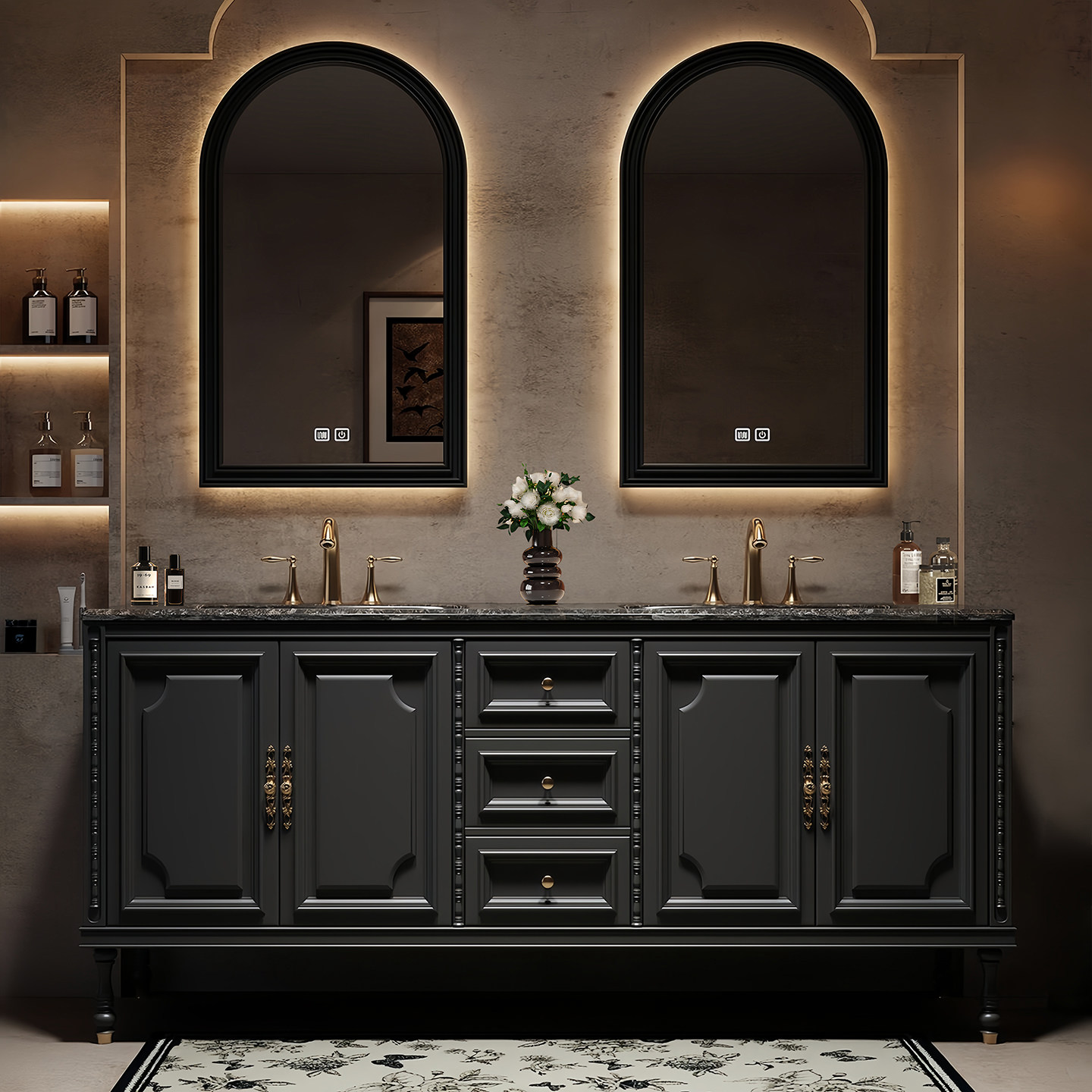 Luxury Floor Bathroom Cabinet  - Home Bathroom Partition Wall 评论和价格