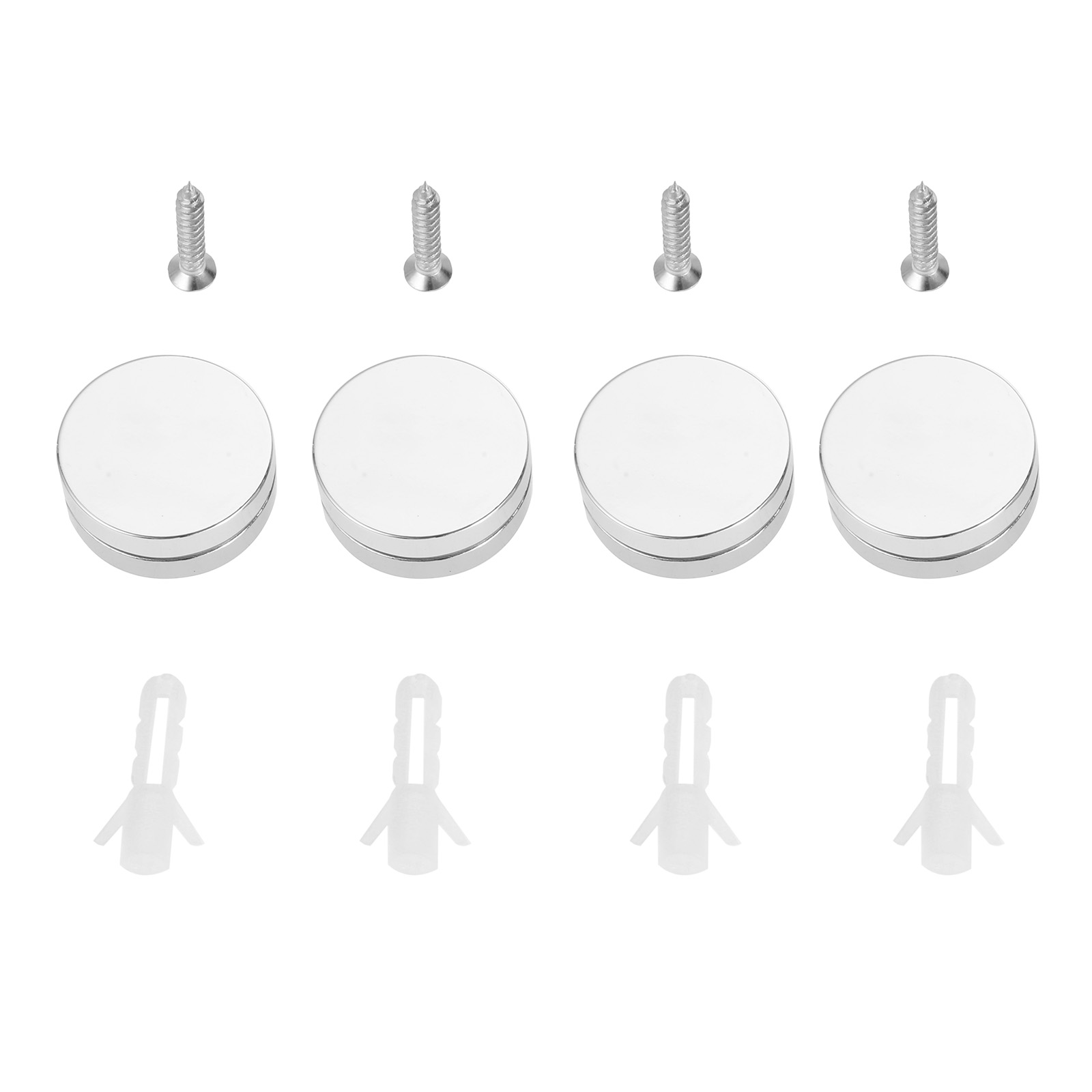 4Pcs 27mm Round Glass Clamp Mi - Home Hardware Bathroom Mirrors 评论和价格