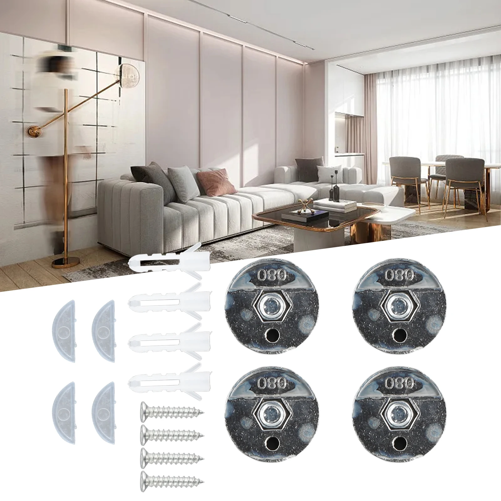 4pcs Glass Mirror Clips Mirror - Home Hardware Bathroom Mirrors 评论和价格