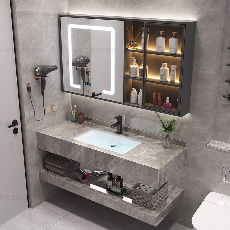 Vanity Mirror Cupboard Makeup  - Home Bathroom Partition Wall 评论和价格