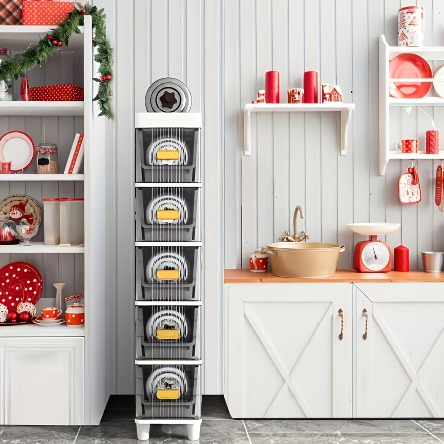 5-tier ultra-slim plastic stor - Next Home Bathroom Unit 评论和价格