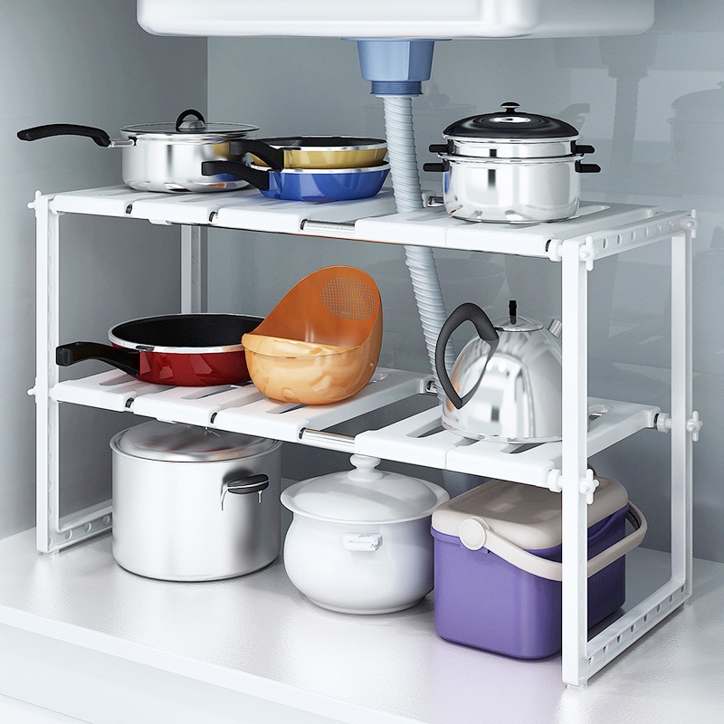 Under Sink Organizer 2-Tier Ex - Home Depot Bathroom Sink 评论和价格