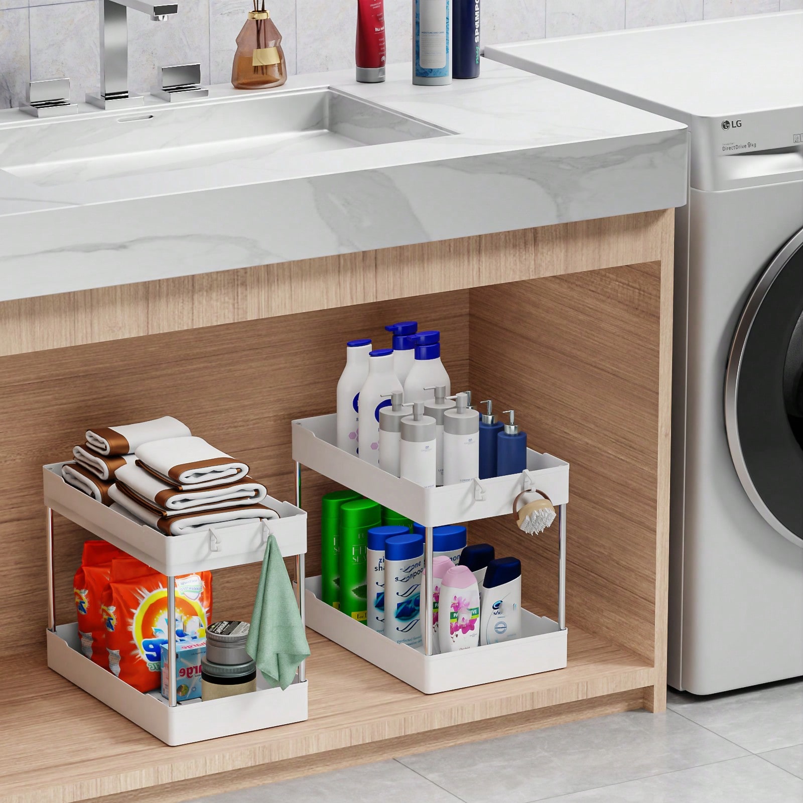 3 Pcs Bathroom Sink Storage Sh - Home Depot Bathroom Sink 评论和价格