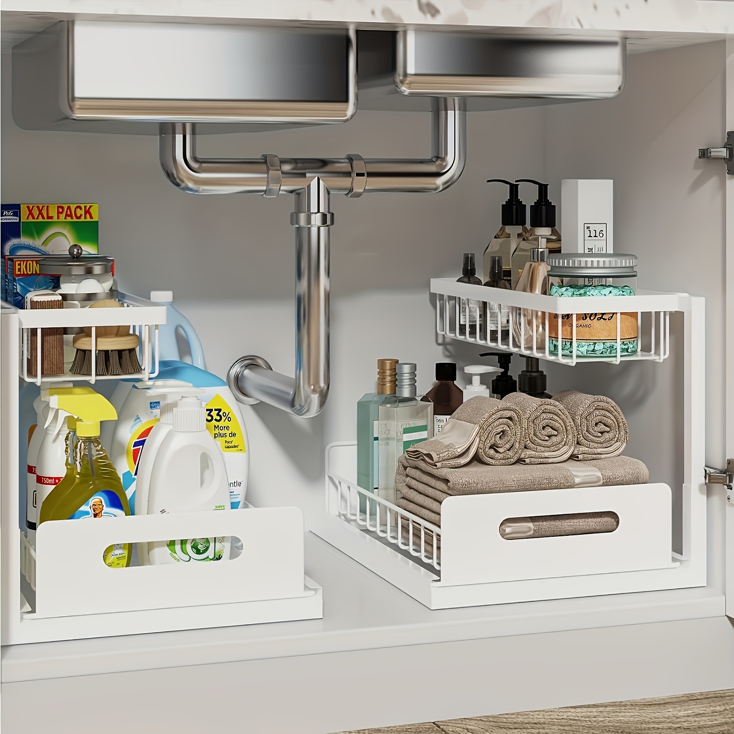 Pull-Out Under Sink Organizer, - Home Depot Bathroom Sink 评论和价格
