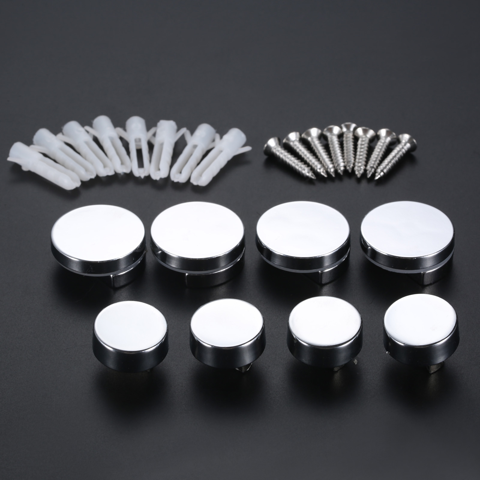 4pcs 20/27mm Round Glass Clamp - Home Hardware Bathroom Mirrors 评论和价格