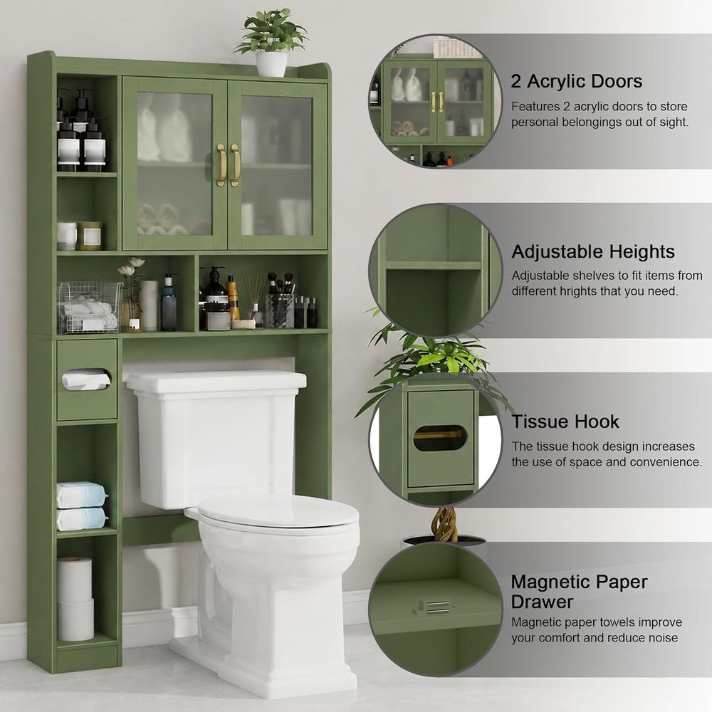 Space-Saving Acrylic Over-the- - Home Bathroom 评论和价格