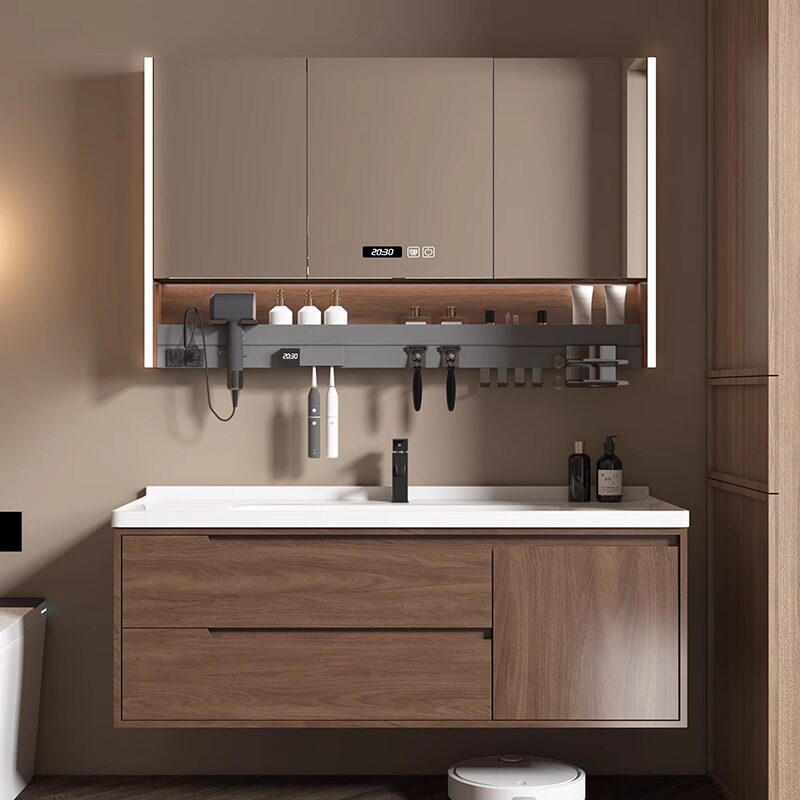 Wooden Modern Bathroom Cabinet - Home Bathroom Partition Wall 评论和价格