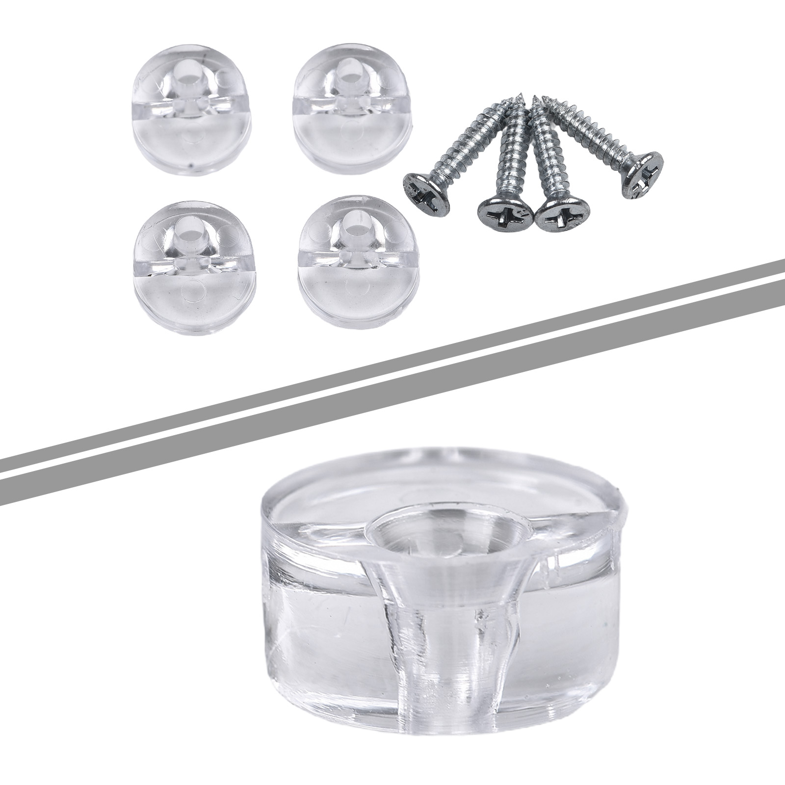 4PCS Mirror Fixing Clips Glass - Home Hardware Bathroom Mirrors 评论和价格