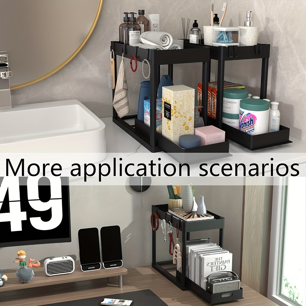 2-Tier Sliding Under Sink Orga - Home Depot Bathroom Sink 评论和价格