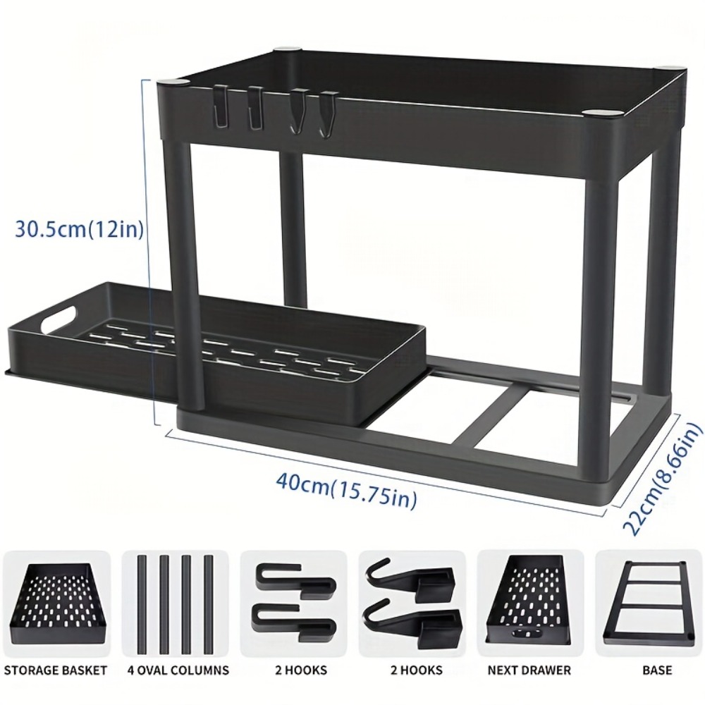2-Tier Sliding Under Sink Orga - Home Depot Bathroom Sink 评论和价格